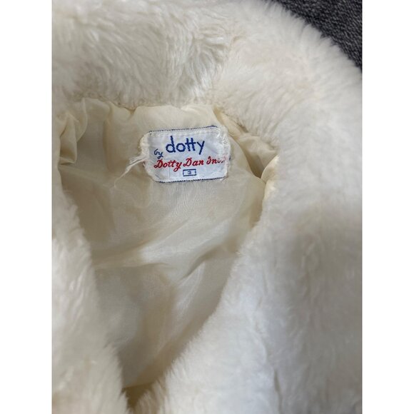 1970's Vintage Girl's Dotty by Dotty Dan Inc Faux Fur Coat- Size 3 - Picture 4 of 11